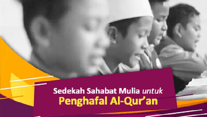Cover Sedekah Sahabat Mulia untuk Penghafal Al-Qur'an